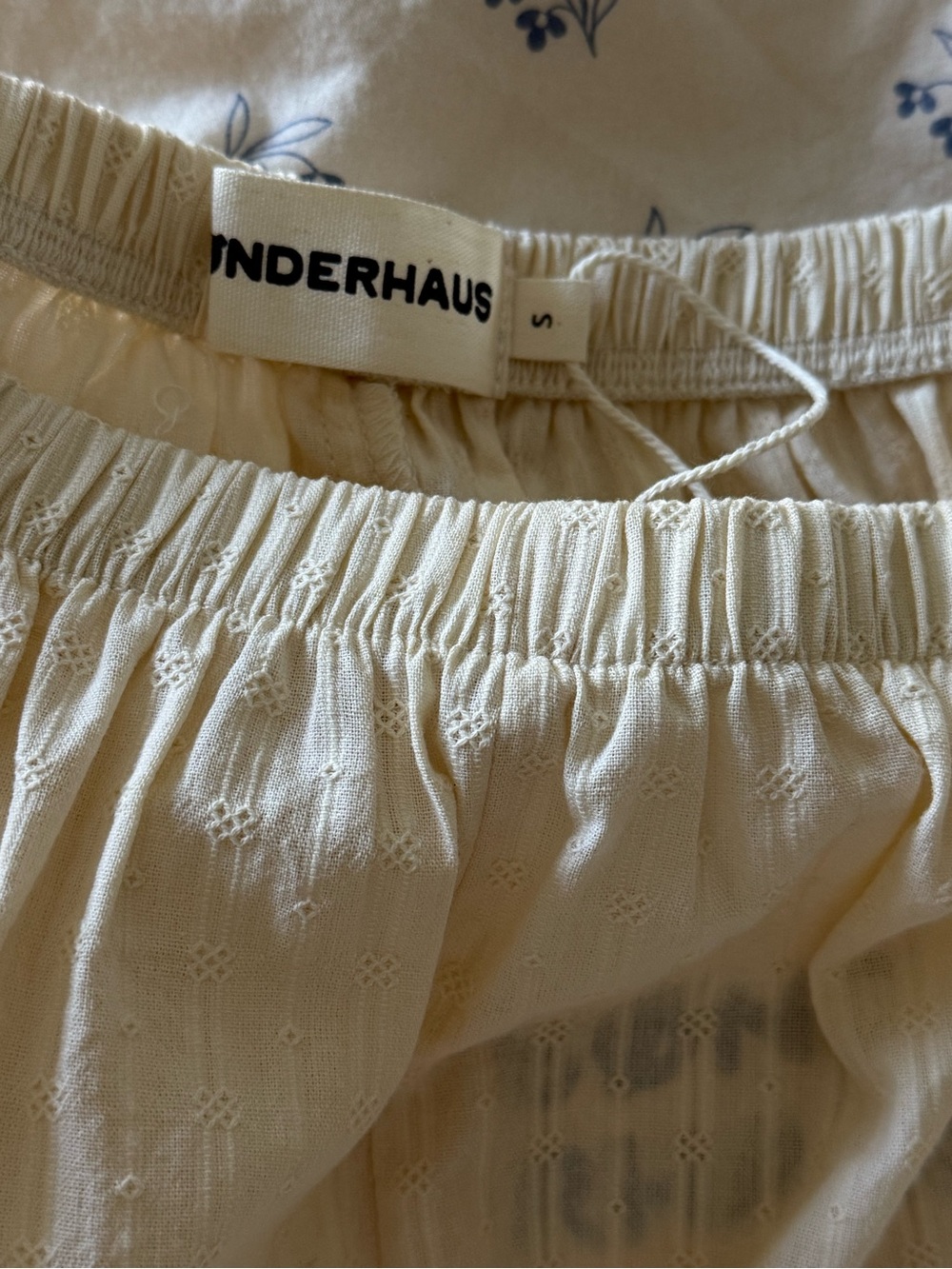 Sonderhaus Romeo Sleep Shorts in Cream Eyelet - Picture 8 of 8